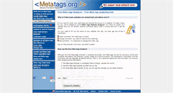 Desktop Screenshot of analyzer.metatags.org