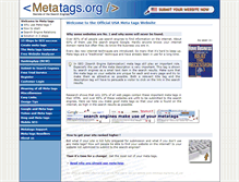 Tablet Screenshot of metatags.org